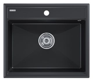 Мойка кухонная Paulmark Stepia PM115951-BLM чёрный металлик